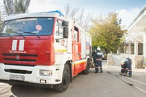 «Тушение пожара» в детской больнице