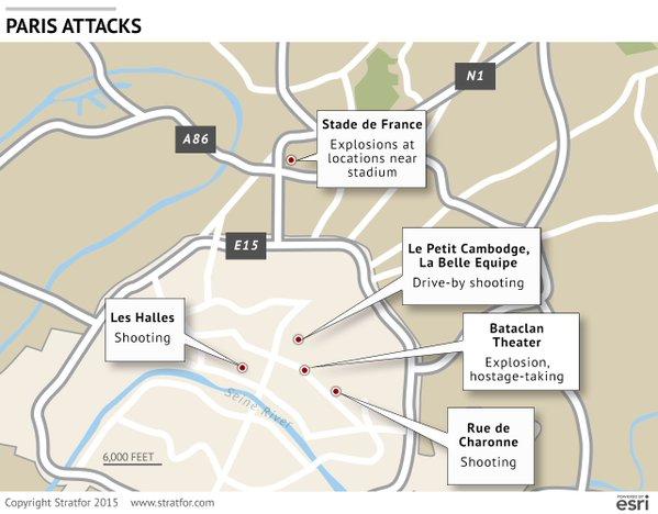 Страшный террористический акт в Париже. Президент Олланд эвакуирован со стадиона. Введено чрезвычайное положение