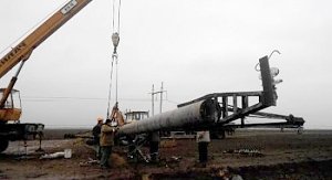 Укрэнерго прекратило ремонт подорванной ЛЭП