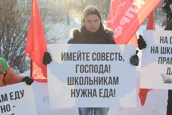 Пензенские комсомольцы вышли на пикет против повышения стоимости школьного питания