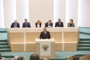 Министр Владимир Пучков выступил с докладом в Совете Федерации Федерального Собрания Российской Федерации в рамках «Правительственного часа»