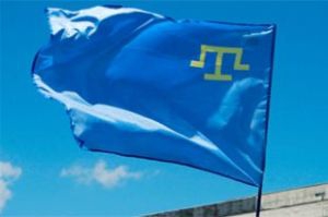 Украинские каратели на Донбассе вывесили флаги татарских коллаборационистов
