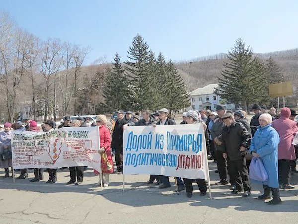 Политическую мафию – вон из Приморья. Акция протеста в Кавалерово