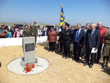 Под Евпаторией восстановили памятный знак на месте гибели героя СССР Николая Токарева