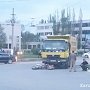 В Керчи столкнулись самосвал и мотоцикл