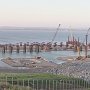 Продолжаются работы по строительству временного Керченского моста
