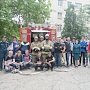 Крымские спасатели провели учебную эвакуацию в Евпаторийском техникуме