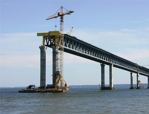 В Керчи начинают собирать самый сложный элемент Крымского моста – судоходную арку