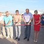 Евгения Добрыня приняла участие в открытии нового благоустроенного пляжа в Сакском районе