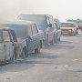 Несколько автомобилей сгорели на Чонгаре в минувшие выходные