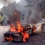 На трассе Бахчисарай-Ялта сгорел автомобиль (ФОТО)