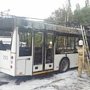 Новый троллейбус сгорел в Симферополе