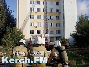 В Керчи тренировались тушить пожар в больнице