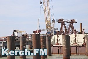 На Керченском мосту почти готова первая морская опора