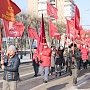 Республика Хакасия. В Абакане состоялись демонстрация и митинг, посвященный 99-ой годовщине Великой Октябрьской Социалистической Революции