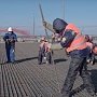 Строители-мобберы парализовали движение на Крымском мосту (ВИДЕО)