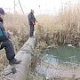 Водолазы помогают «Воде Крыма» устранить порыв на водоводе в Керчи