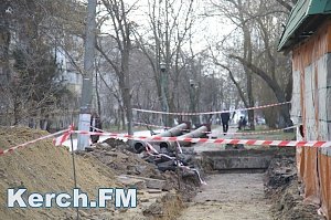 В Керчи на Генерала Петрова проводят замену труб теплотрассы