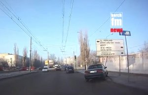 В Керчи утром перед перекрестком Шлагбаумская – Вокзальное шоссе произошло ДТП