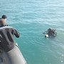 Севастопольские водолазы-пиротехники МЧС участвуют в обезвреживании взрывоопасных предметов, найденных в акватории Чёрного моря в районе города Сочи