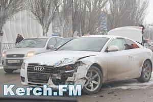 Видео аварии с участием маршрутка, «Audi» и такси