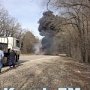 На Керченской трассе сгорел грузовик