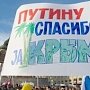 Почти 80% граждан России уверены в пользе воссоединения с Крымом