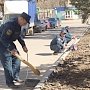 Традиционный субботник у крымских спасателей