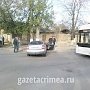 В Симферополе иномарка въехала в столб