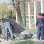 В Керчи на «Верхнем Солнечном» восстанавливают спортивную площадку