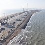 Строители возвели половину опор Крымского моста