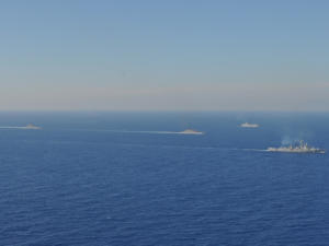 В Средиземном море проходит зачетное тактическое учение соединения надводных кораблей Черноморского флота