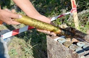 В Севастополе на месте будущего парка «Патриот» обнаружено более 60 боеприпасов. Пиротехники МЧС России приступили к обезвреживанию