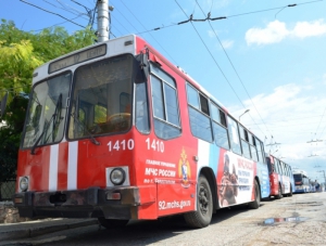 В Севастополе появились «пожарные» троллейбусы