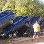Селевой поток снес полтора десятка автомобилей на трассе Грушевка – Судак