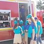 «Артековцы» знакомятся с уникальной пожарно-спасательной техникой