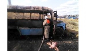 В Коктебеле сгорел автобус | РИА Крым