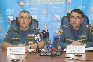 Пресс-конференция крымских спасателей по вопросам обеспечения безопасности Крымского полуострова
