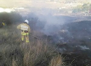 За текущий месяц огнеборцы Крыма около 100 раз ликвидировали возгорания сухой травы на полуострове