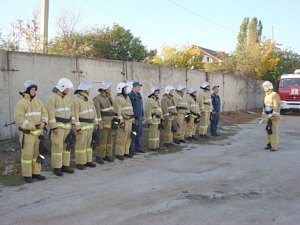 Пожарно-тактические учения на территории Феодосийского хлебоприёмного предприятия