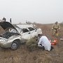 В ДТП на трассе «Керчь-Феодосия» перевернулся автомобиль ВАЗ