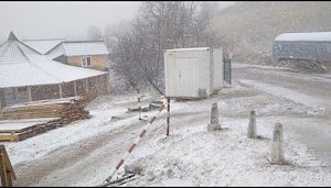 В Крымских горах выпал снег