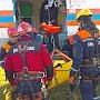 «Беспарашютный десант» крымских спасателей тренируется в Симферопольском аэропорту