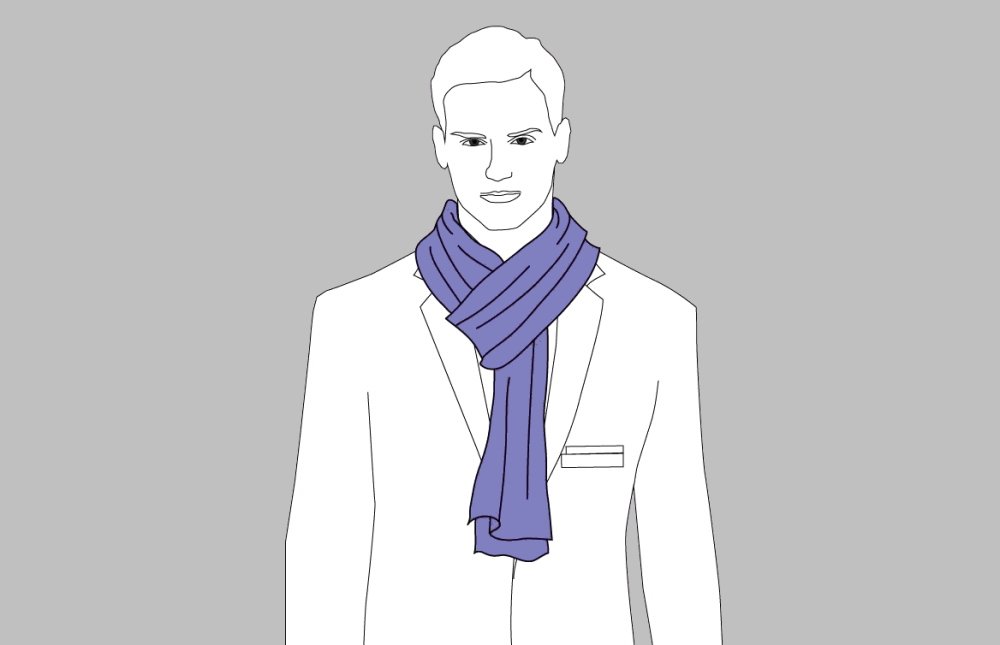 Парижский способ завязывания шарфа