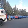 Спасатели провели занятия по противопожарной безопасностис в «Ареке»