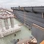 Началось сооружение морских пролетов Крымского моста под железную дорогу