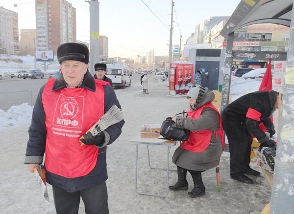 В Новосибирске продолжаются пикеты в поддержку кандидатуры Павла Грудинина на пост Президента России