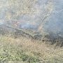 В Багерово огнеборцы тушили возгорание сарая
