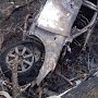 На феодосийской трассе сгорел Infiniti, водитель автомобиля погибла