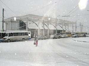 В Севастополе опять транспортный коллапс из-за снегопада